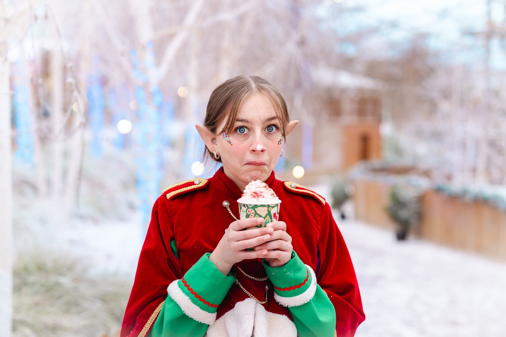 Christmas Elf With Ice Cream