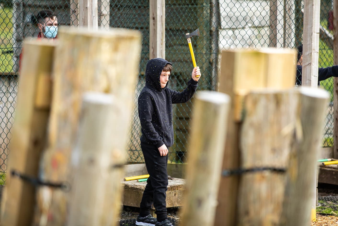 Axe Throwing Boy