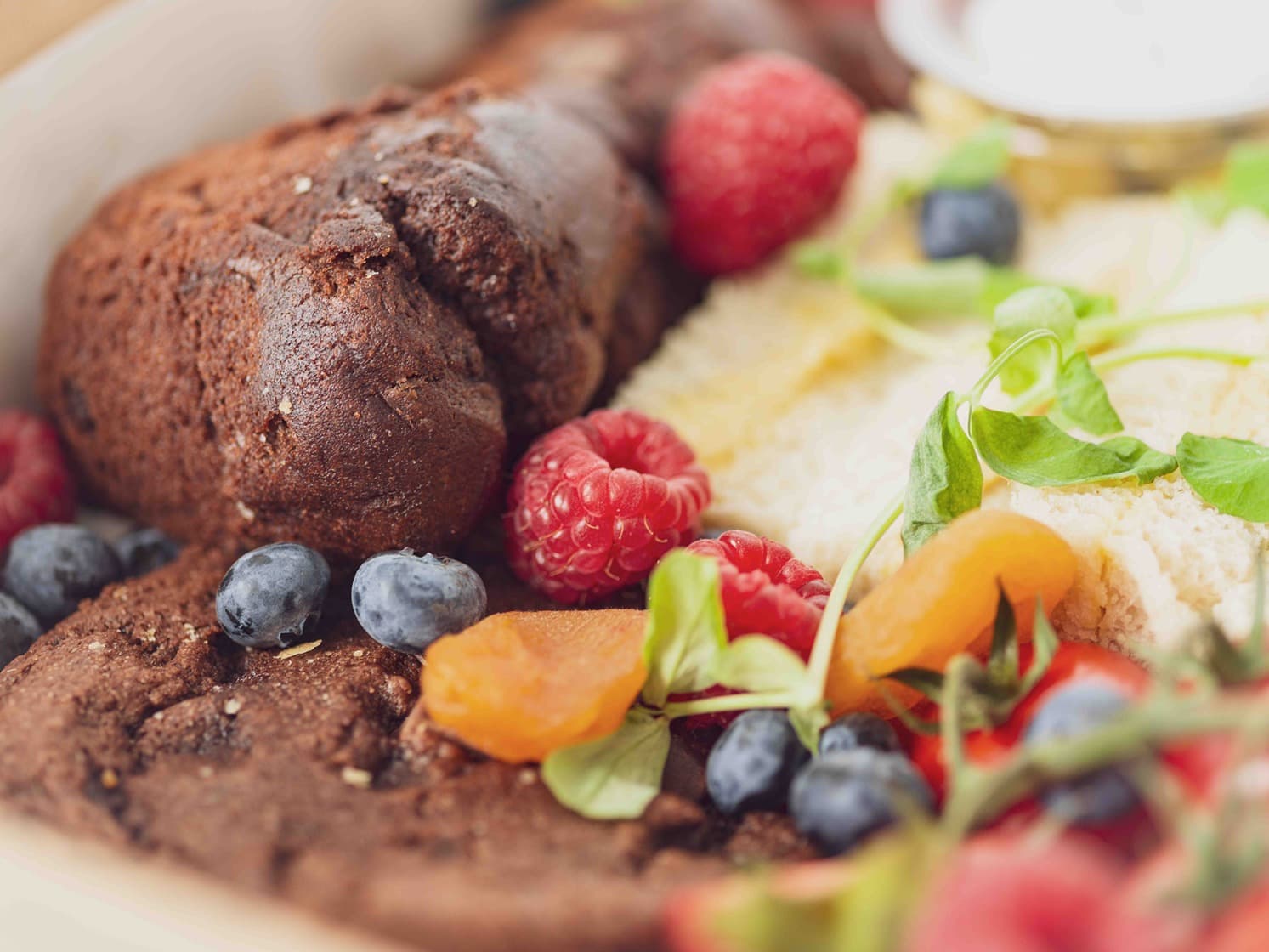 Vegan Afternoon Tea fruit and cakes