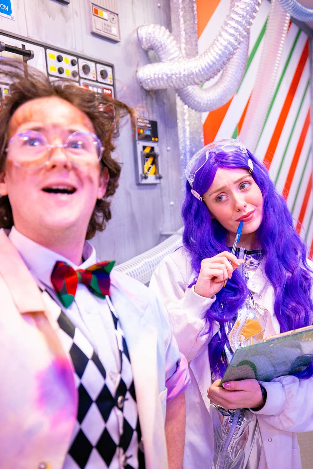 NRG Dinner Show Scientist Portrait Bluestone