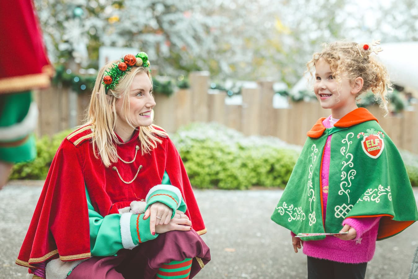 Elf and little girl