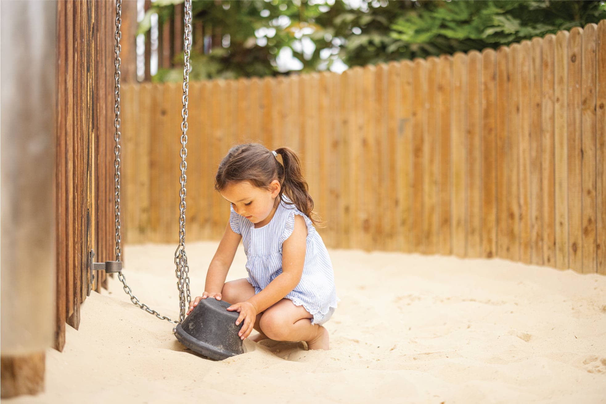 Girl Playing In Sand Play 