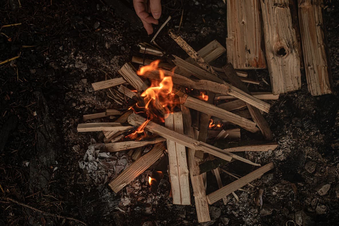 Bushcraft Fire kindling