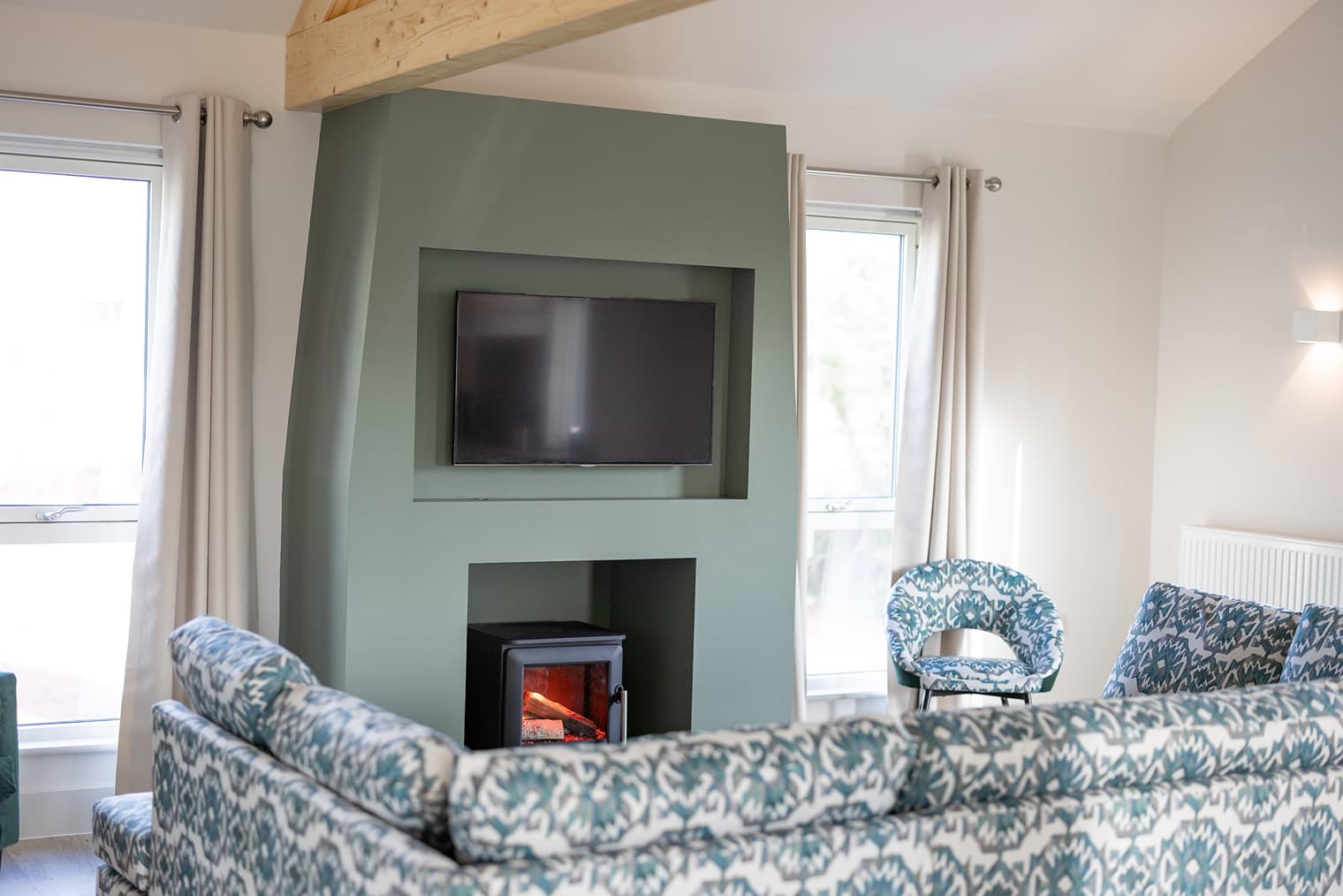 St Govans Media Wall & Fire 