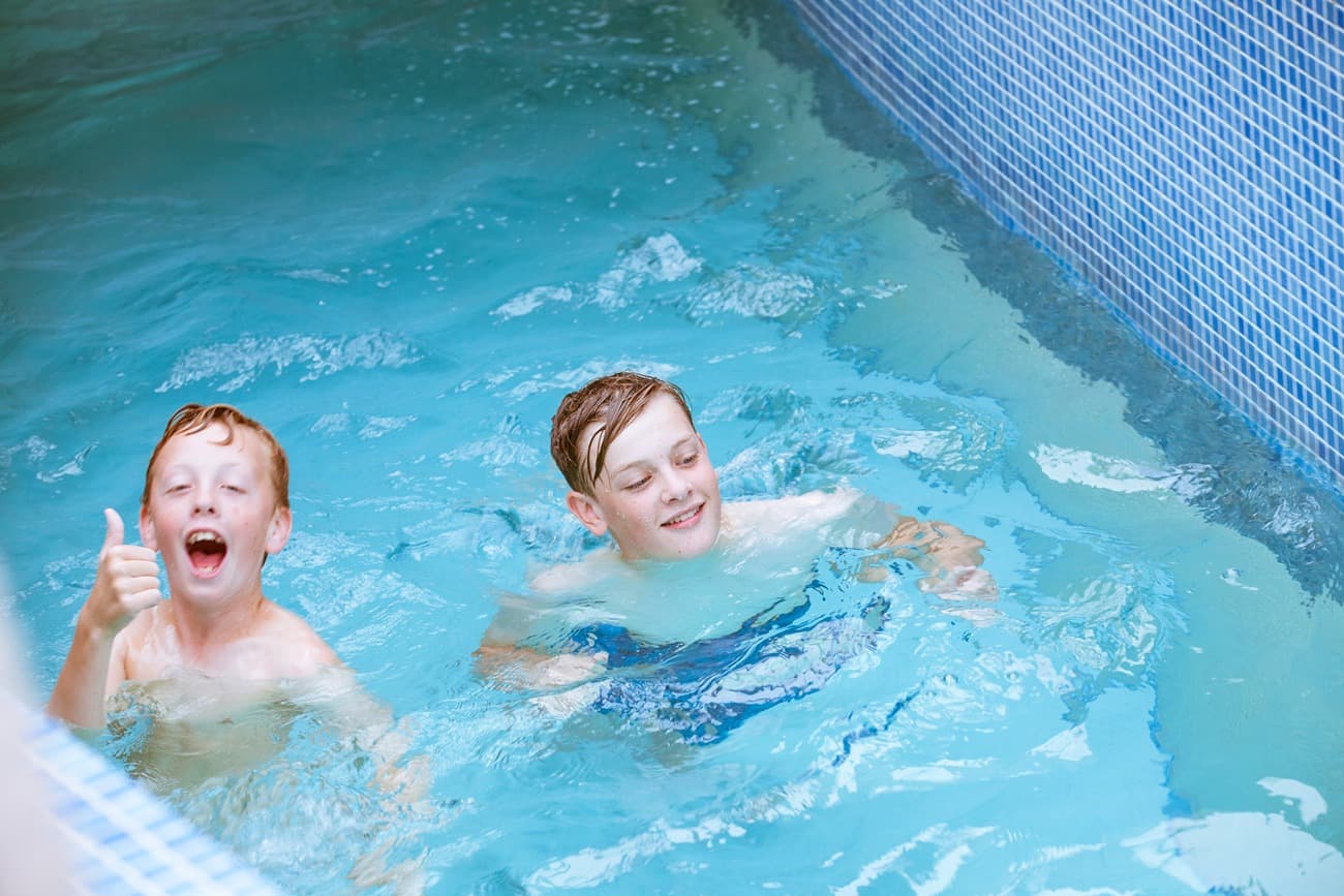 Blue Lagoon Waterpark Two Happy Boys