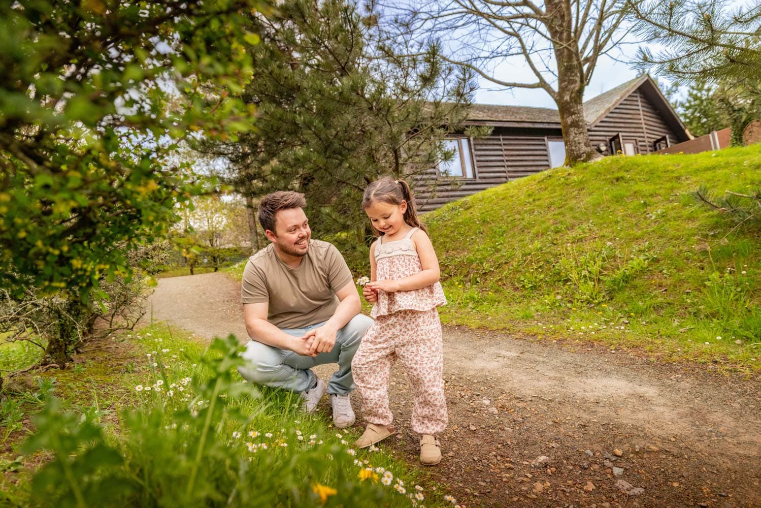 Dad and Daughter Lodge External Spring Bluestone