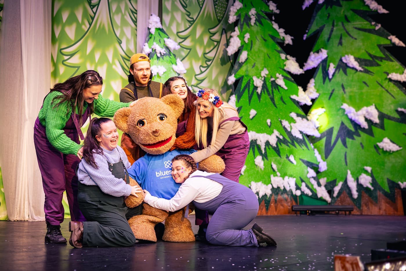 Teddy Blue characters on stage
