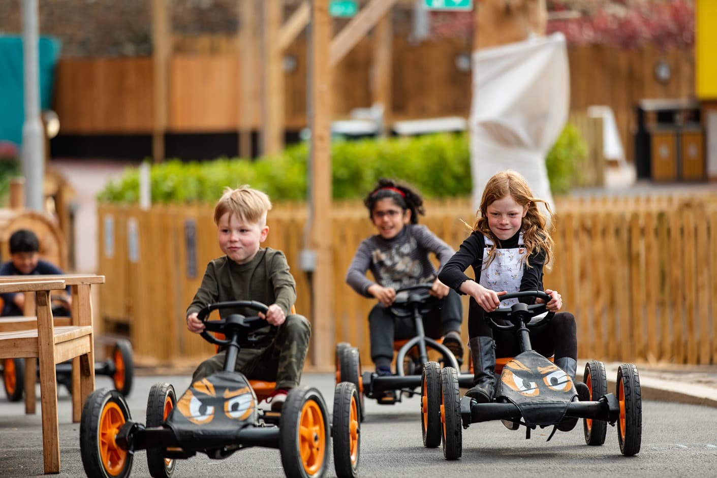 Wacky Racers Three Children Racing