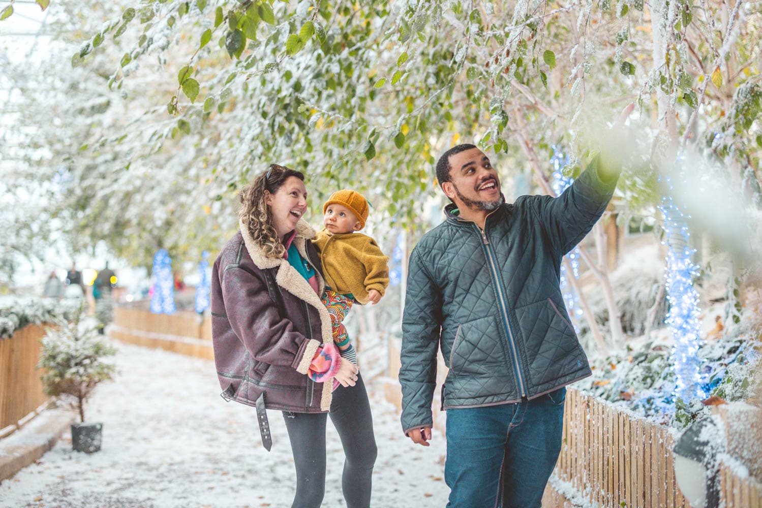 Snow Globe Family Walking