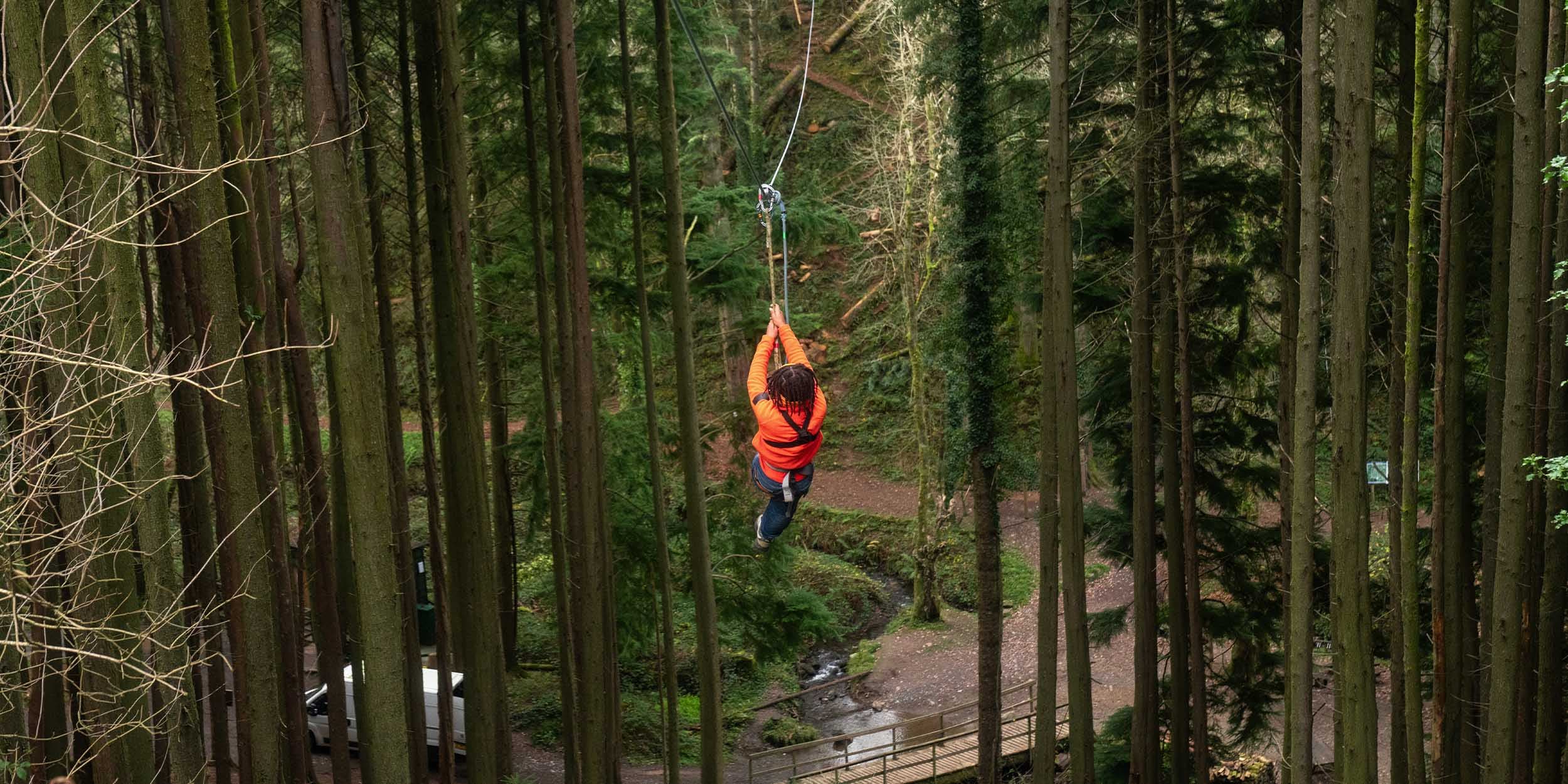 Sky Wires child on zipline