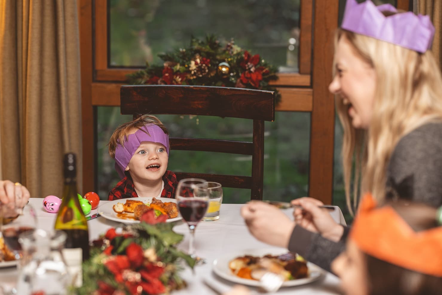 Little Boy Christmas Dinner