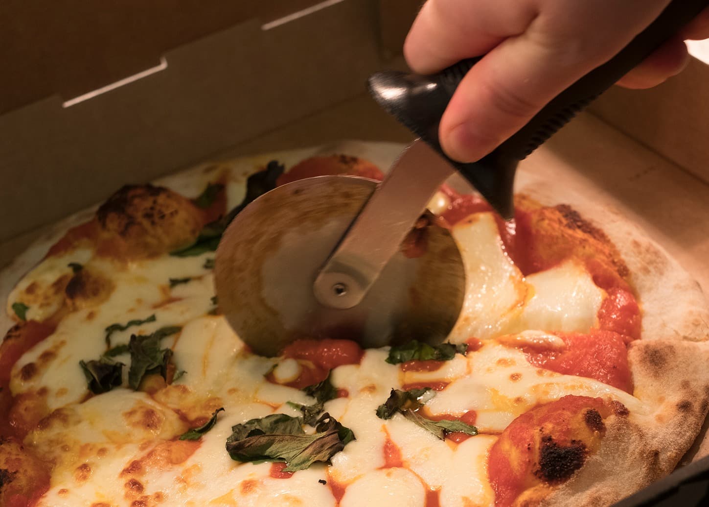 Small Pizza In Take Away Box