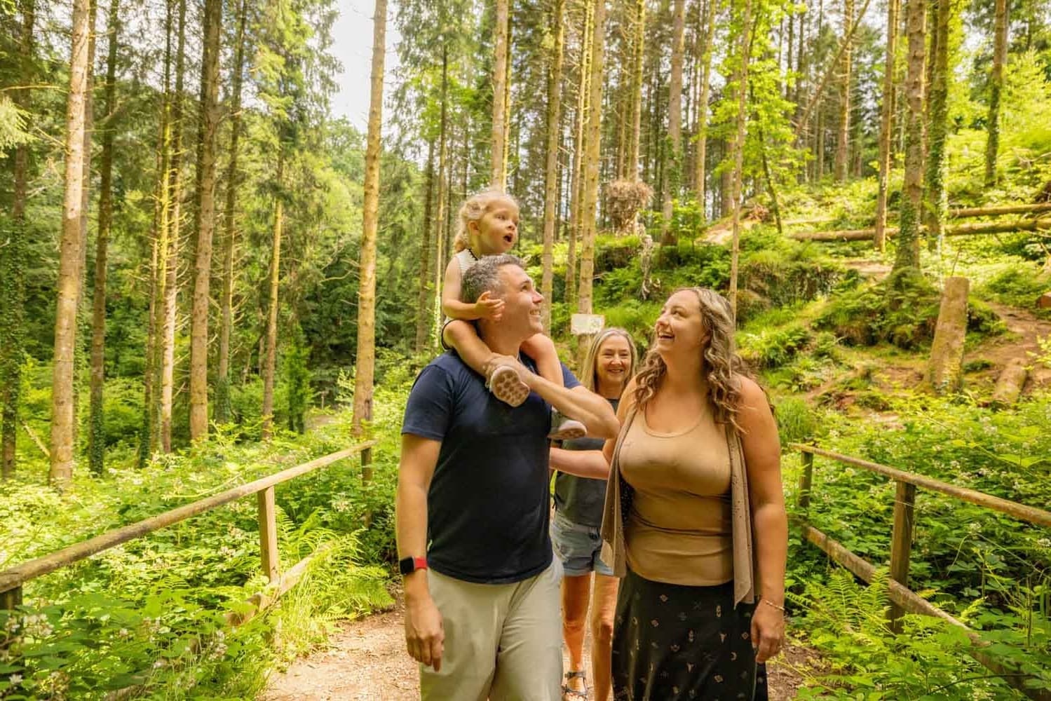 Family on Nature Trail Summer Bluestone