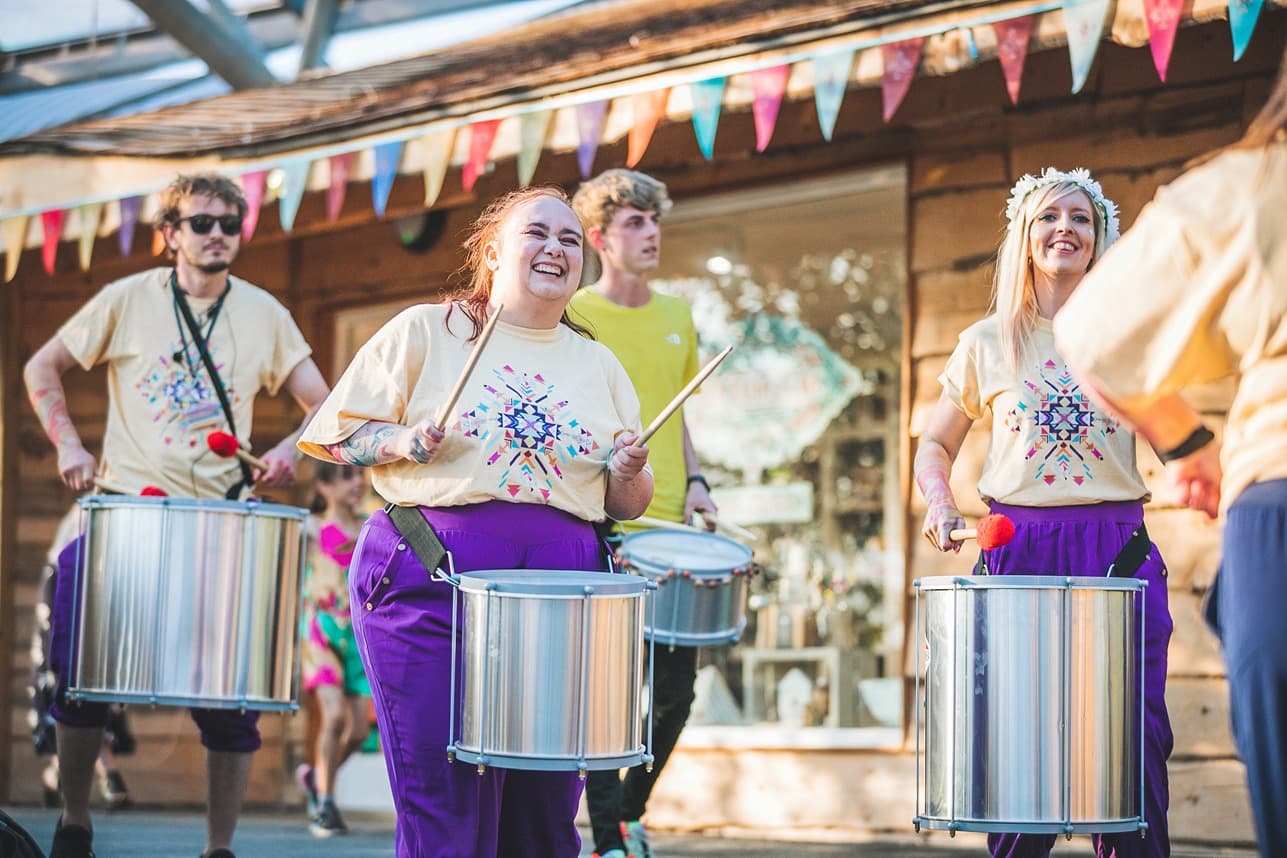 Summer festival drummer