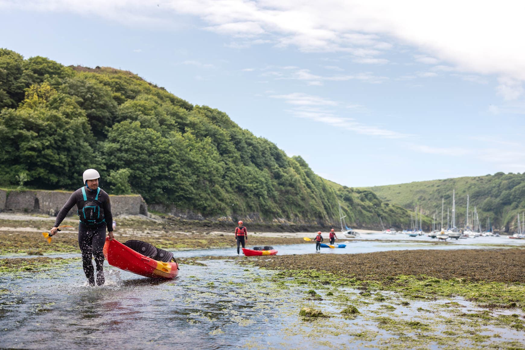 Adventure kayaking walking