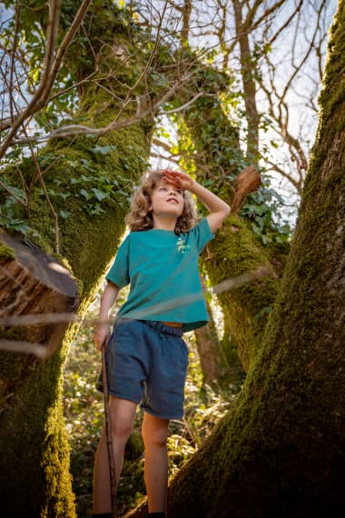 Salt and soil summer Nature Trail boy at Bluestone