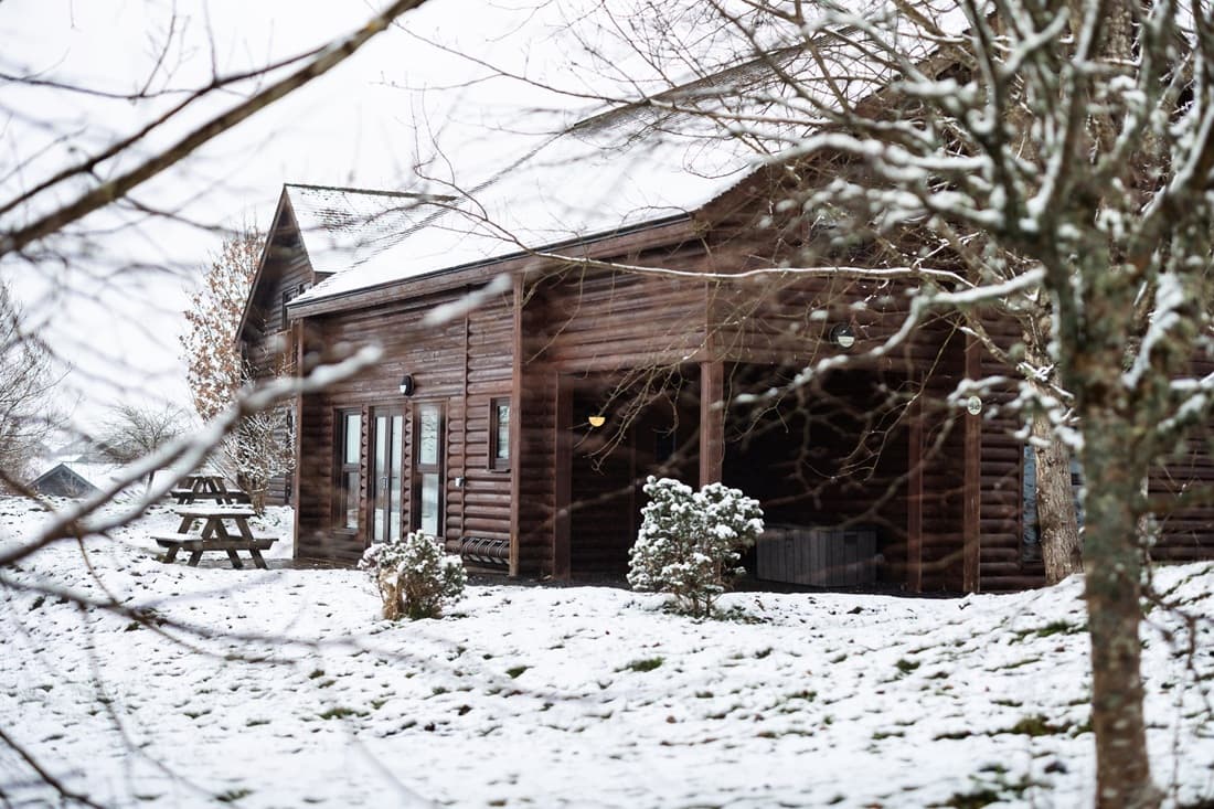Lodge in the Snow Bluestone