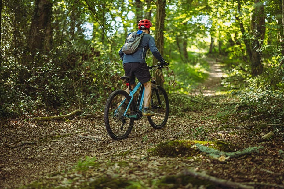 Electric Mountain Bike On A Trail