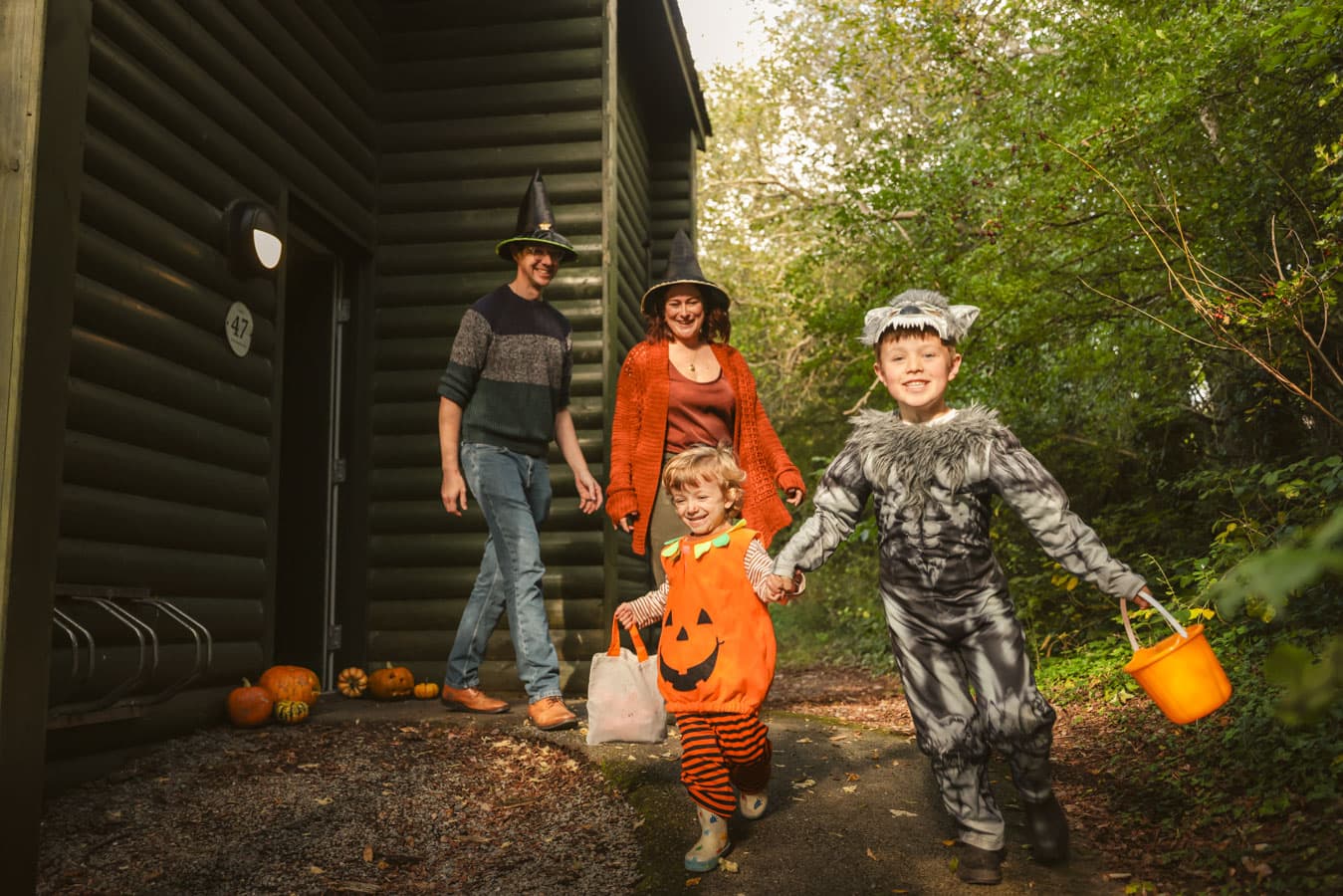 Trick Or Treating Lodge Halloween Bluestone