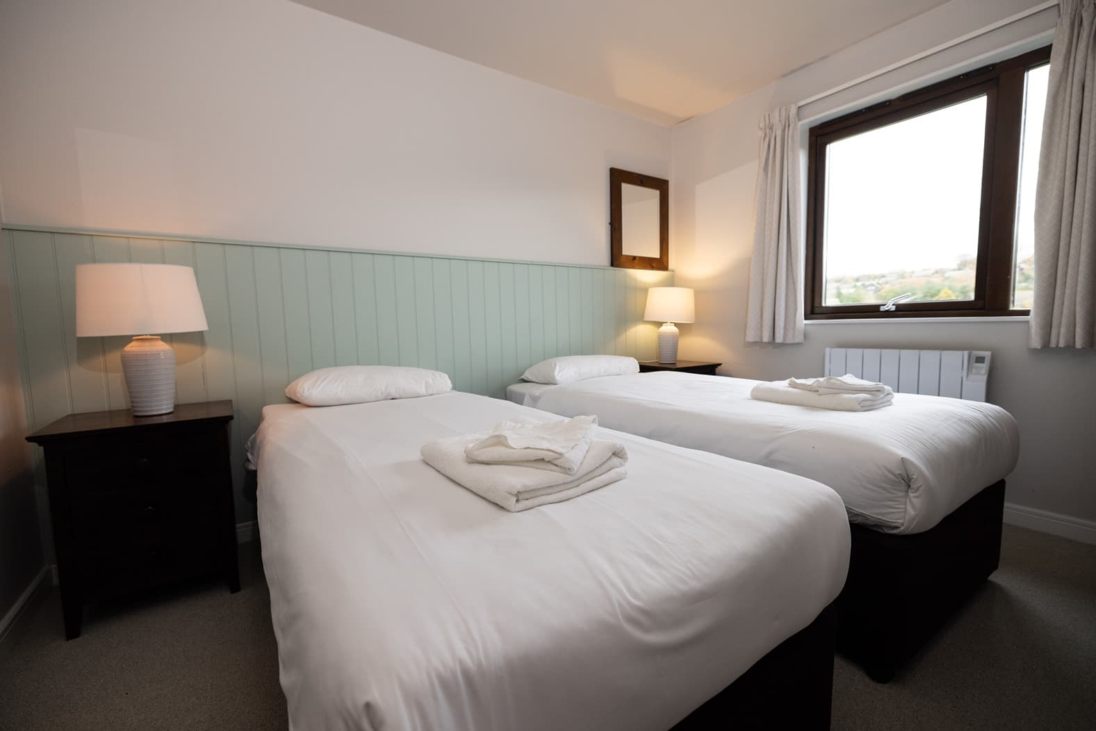 Caldey Twin Room refurb lodge