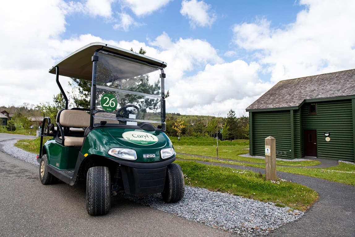 Buggy Outside Lodge