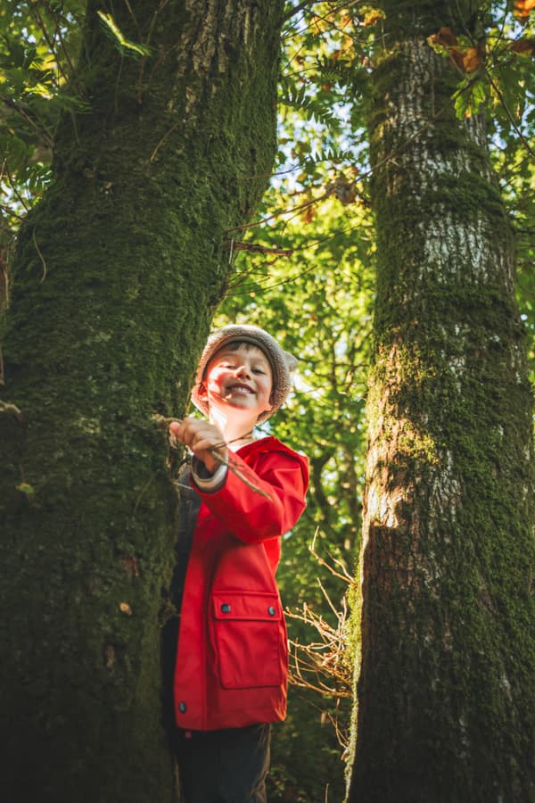 Boy Nature Trail Autumn Bluestone