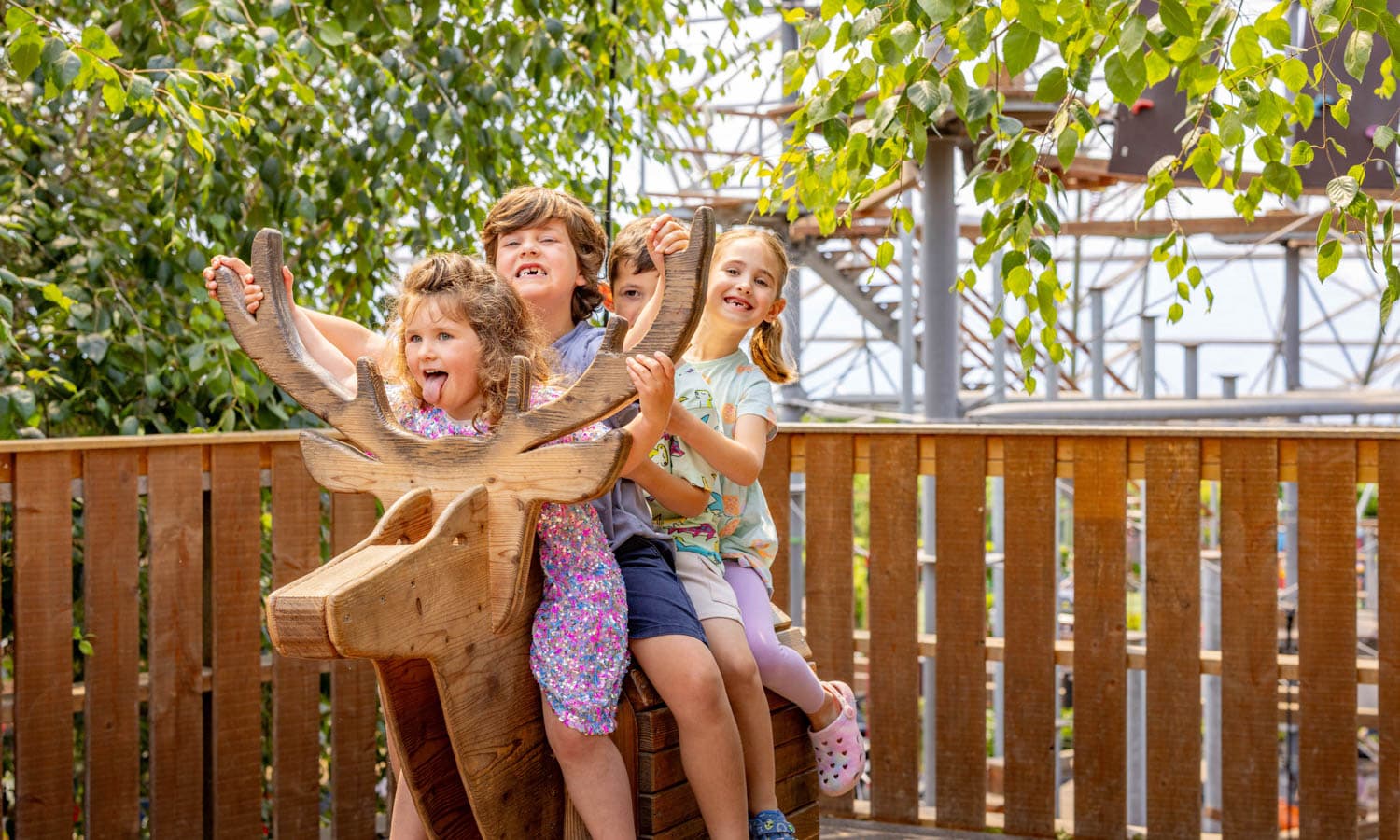 Four Kids In The Serendome Smiling