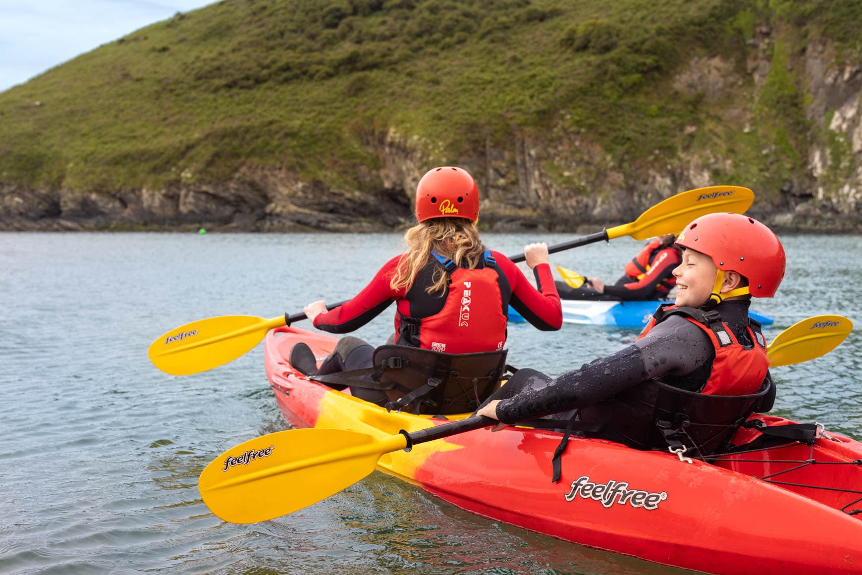 Adventure kayaking double family