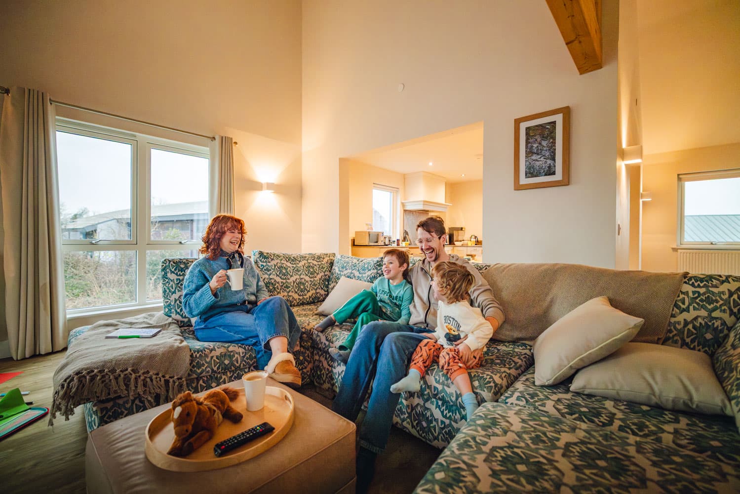 St Govans Family On Sofa