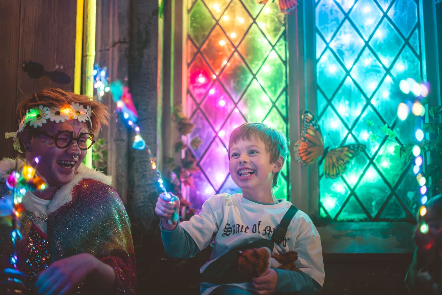 Glow Wands Workshop Hive Boy Laughing
