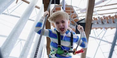 Child on Sky Walk at Bluestone