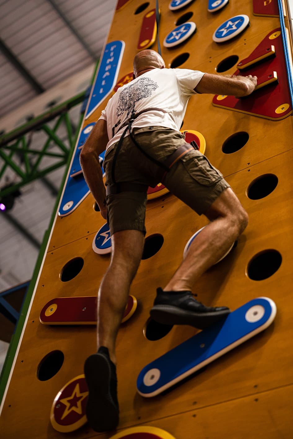 Power Tower Man Climbing