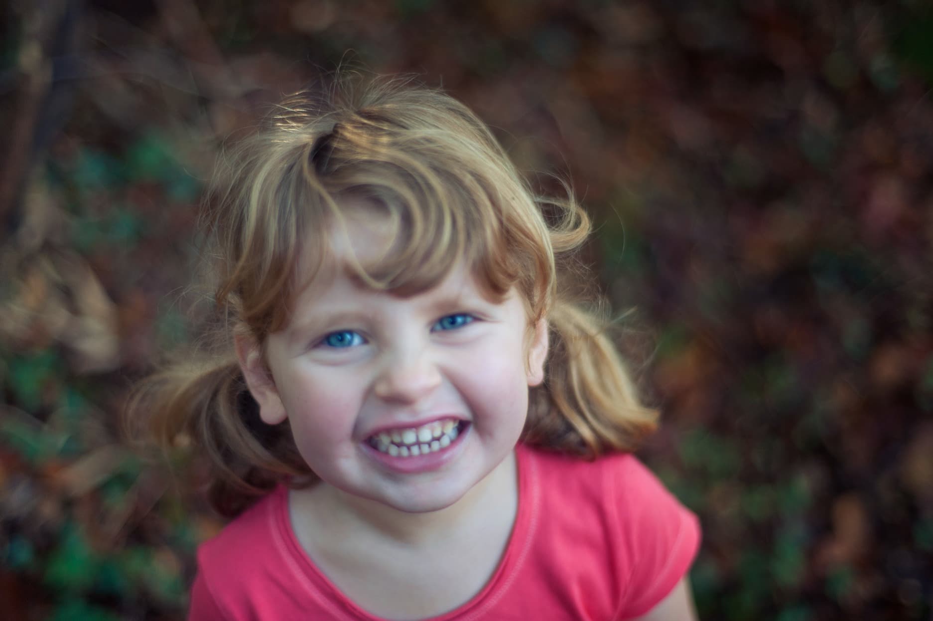 Happy Girl In Pink Top