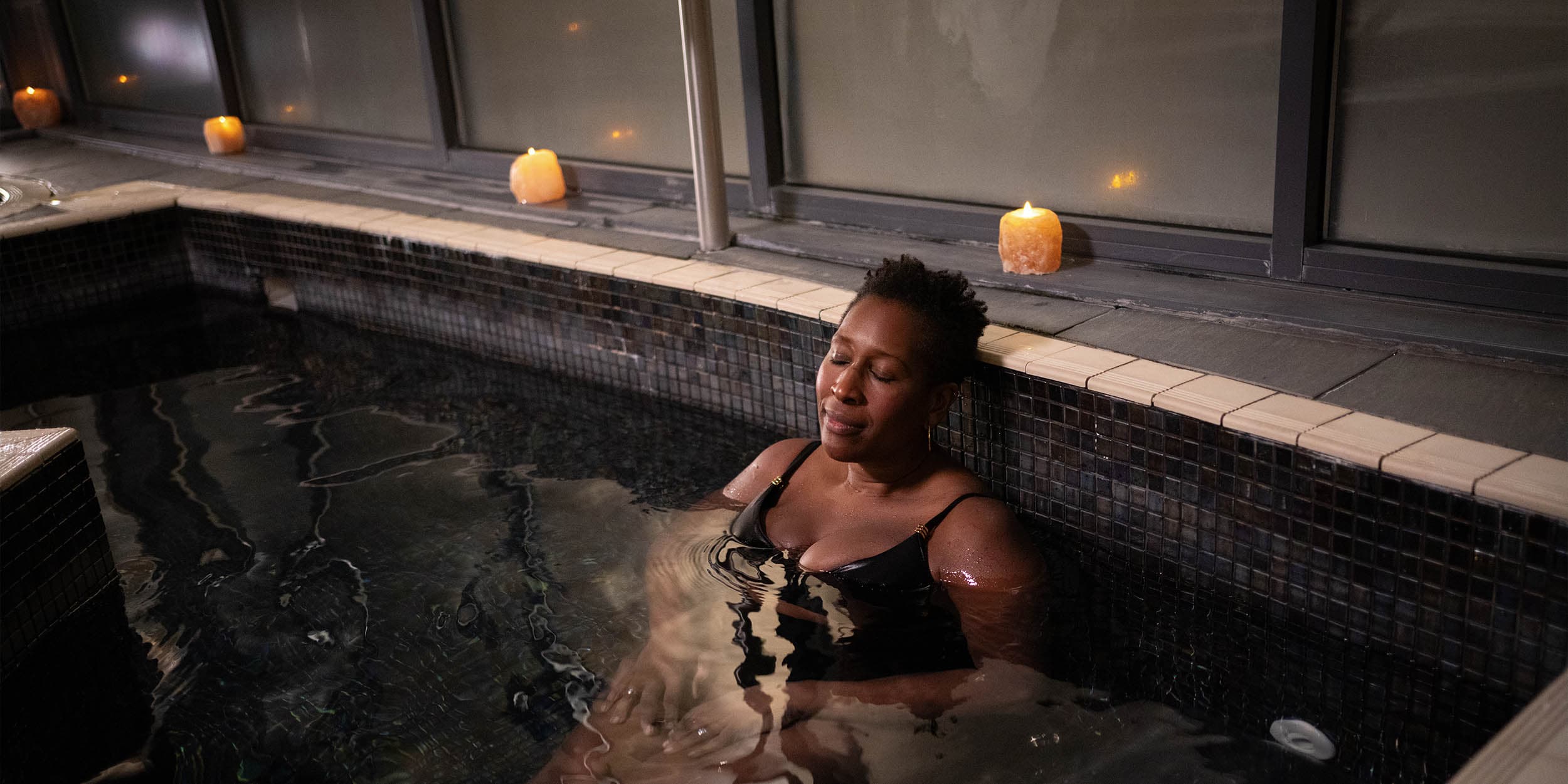 Lady in Spa Thermal Pool 