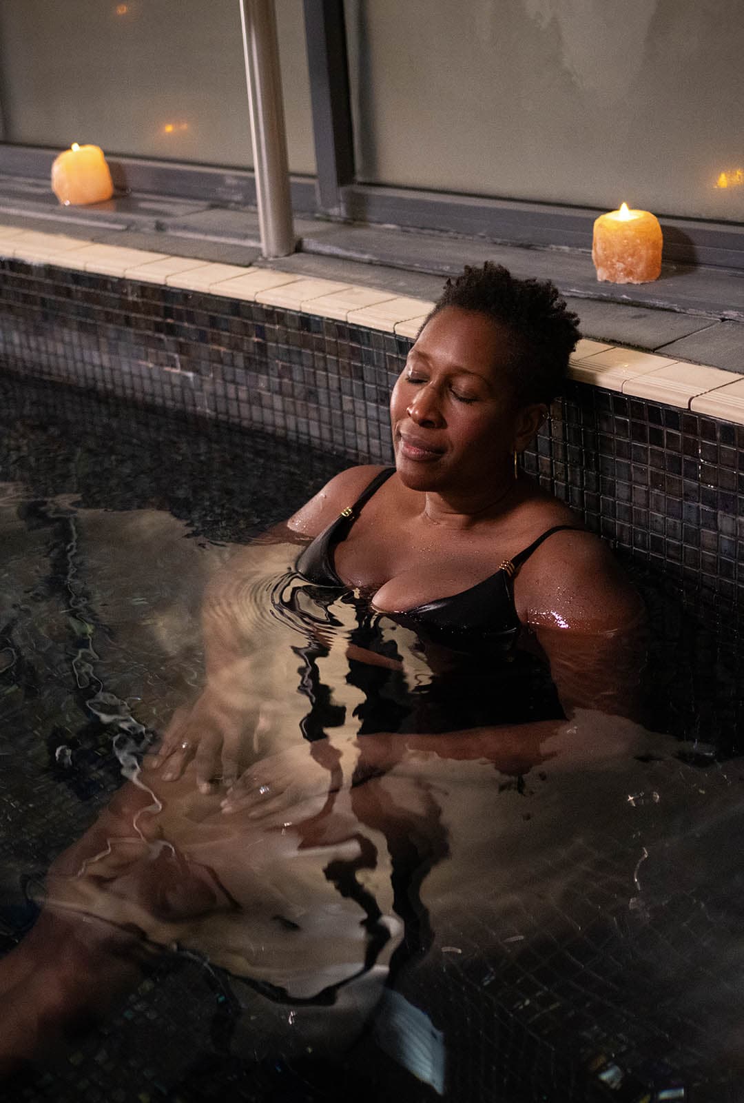 Lady in Spa Thermal Pool 