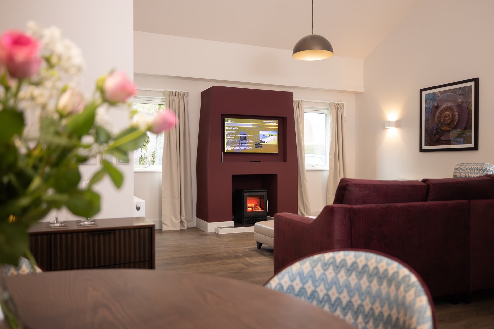 Solva Adapted Lodge Living Area