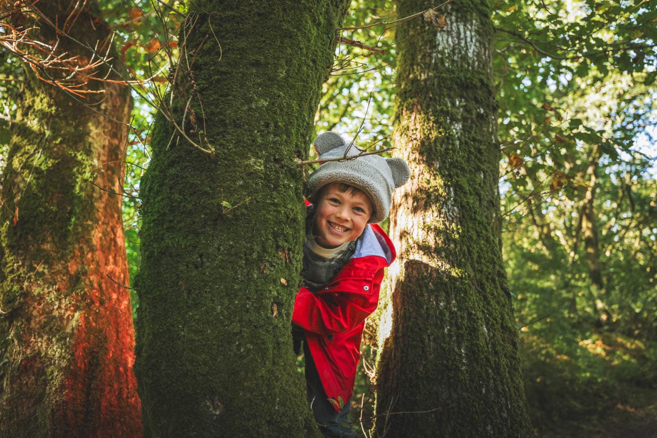 Boy Nature Trail Autumn Bluestone
