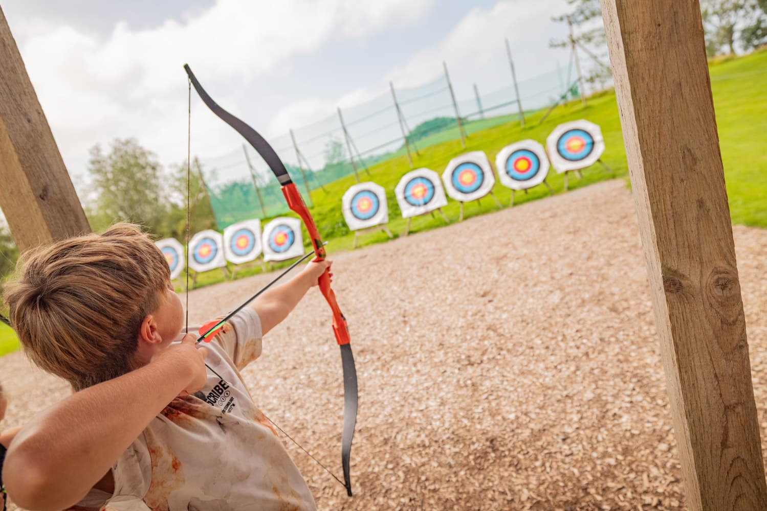 Boy doing archery Bluestone