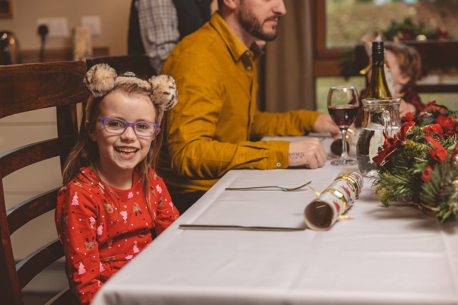 Toddler Having Christmas Dinner