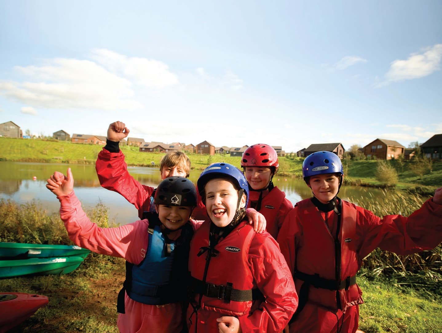 Kid's Getting Ready To Kayak