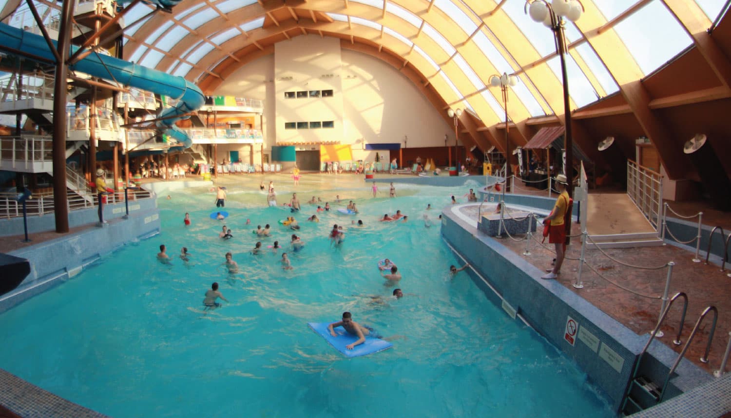 Blue Lagoon Water Park Guests landscape Bluestone