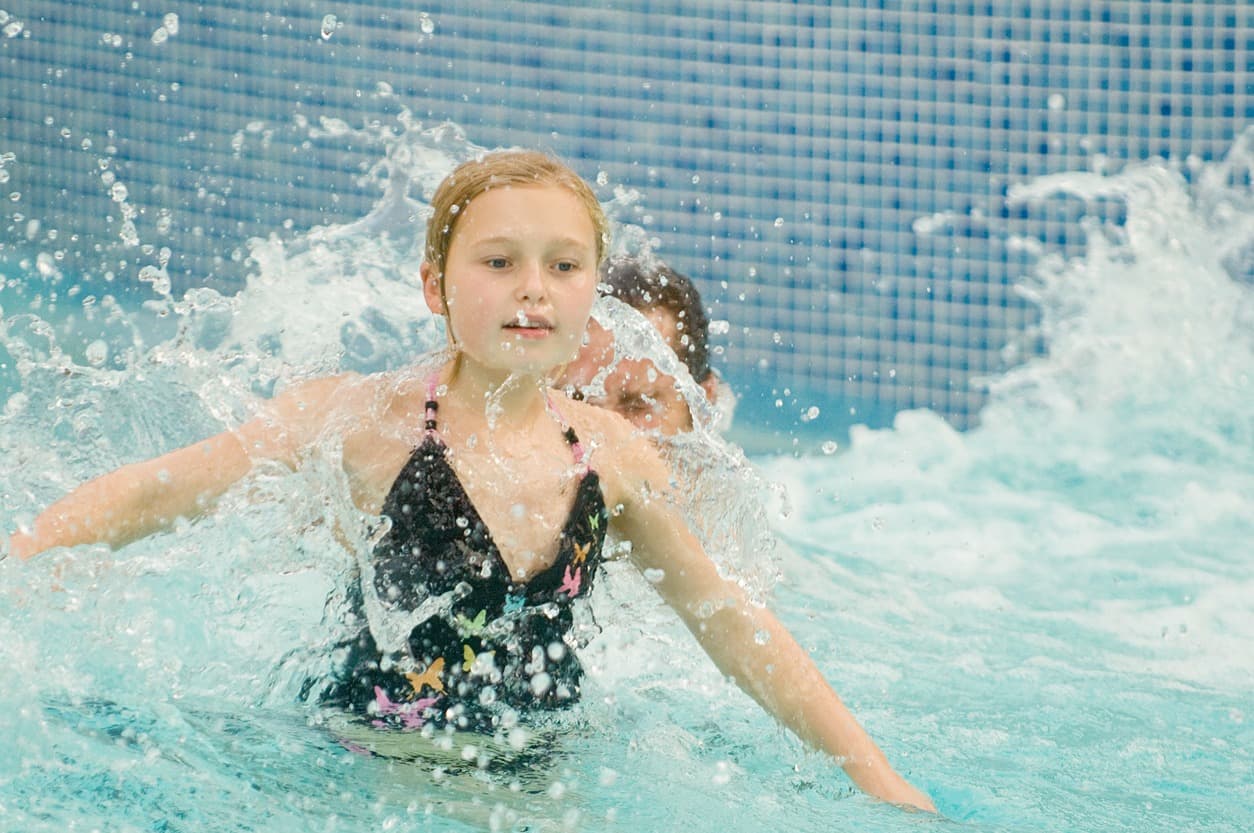 Blue Lagoon Waterpark Girl In Waves