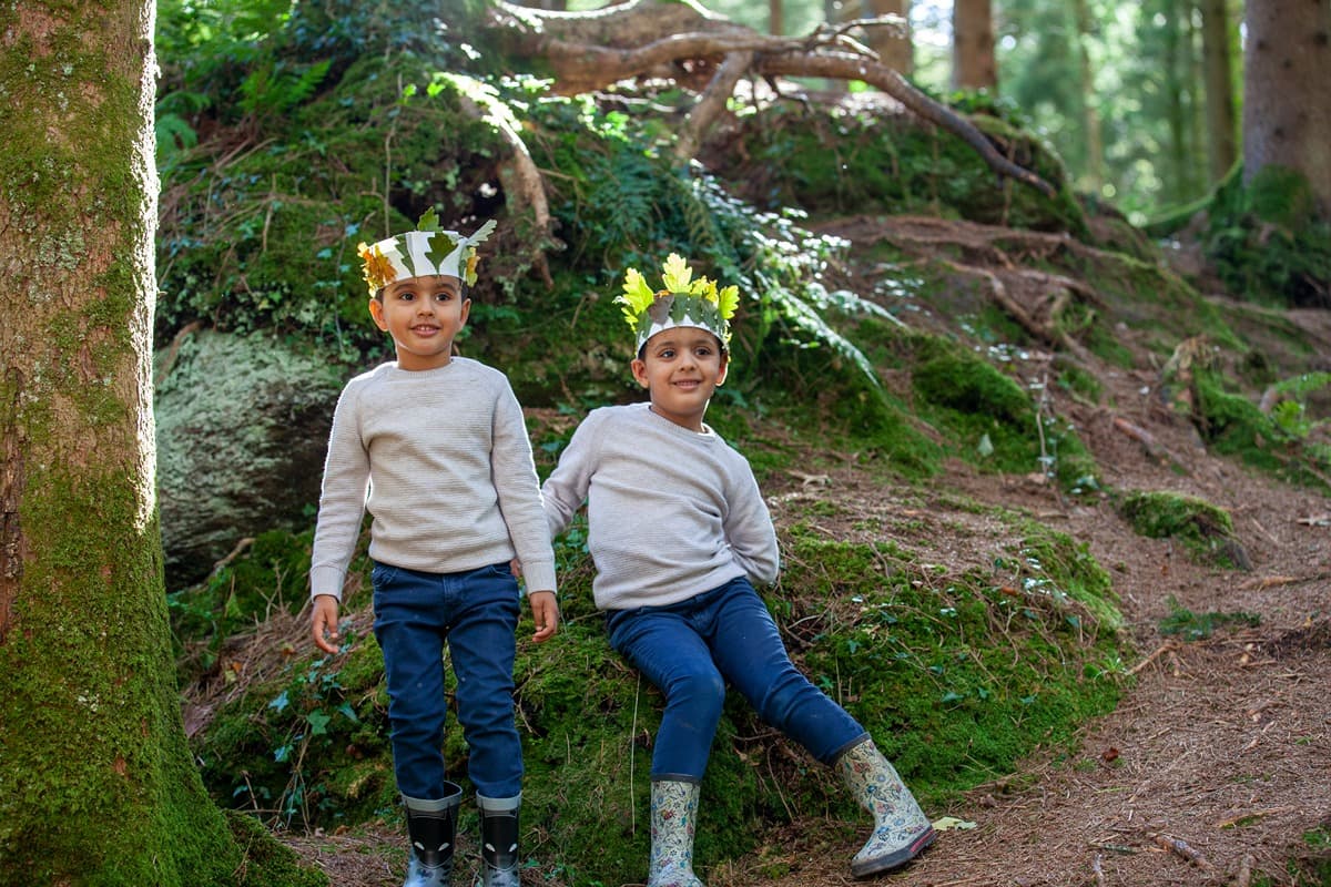 Two Boys In The Forest At Bluestone