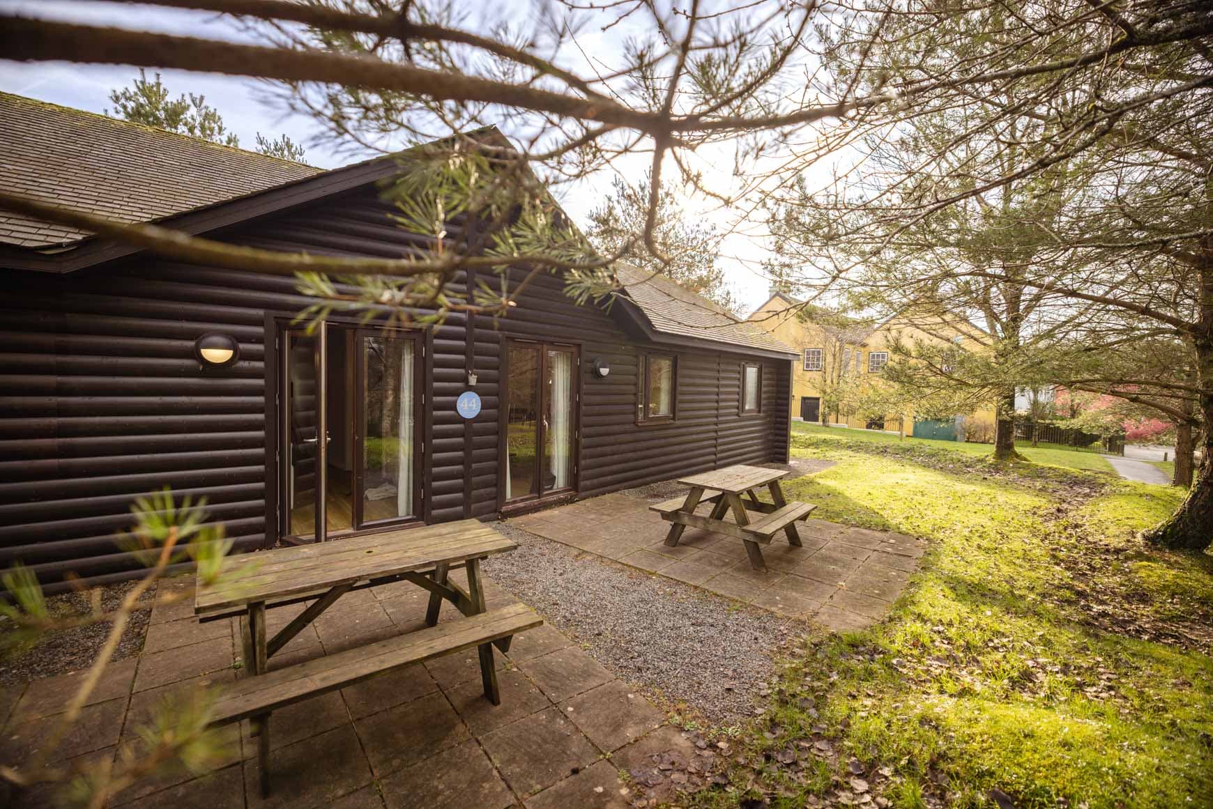 Dinas Lodge Exterior in autumn/winter