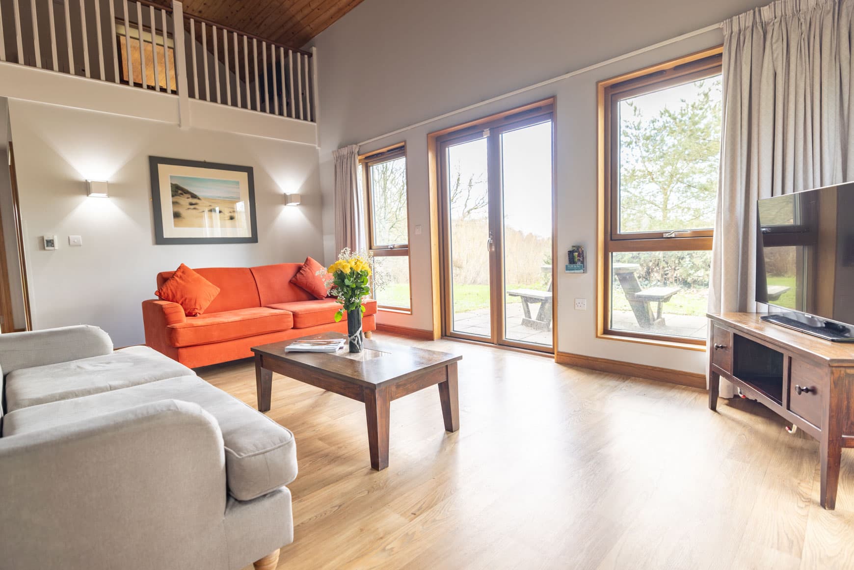 Skomer lodge Refurb Livingroom TV