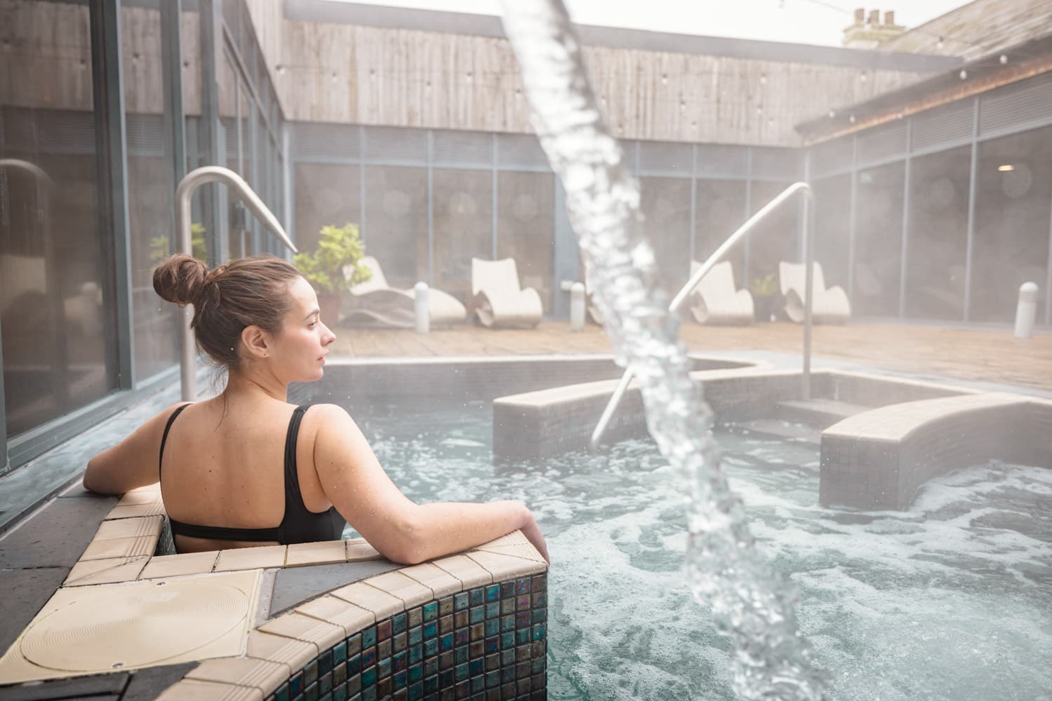 Well spa woman in pool Bluestone