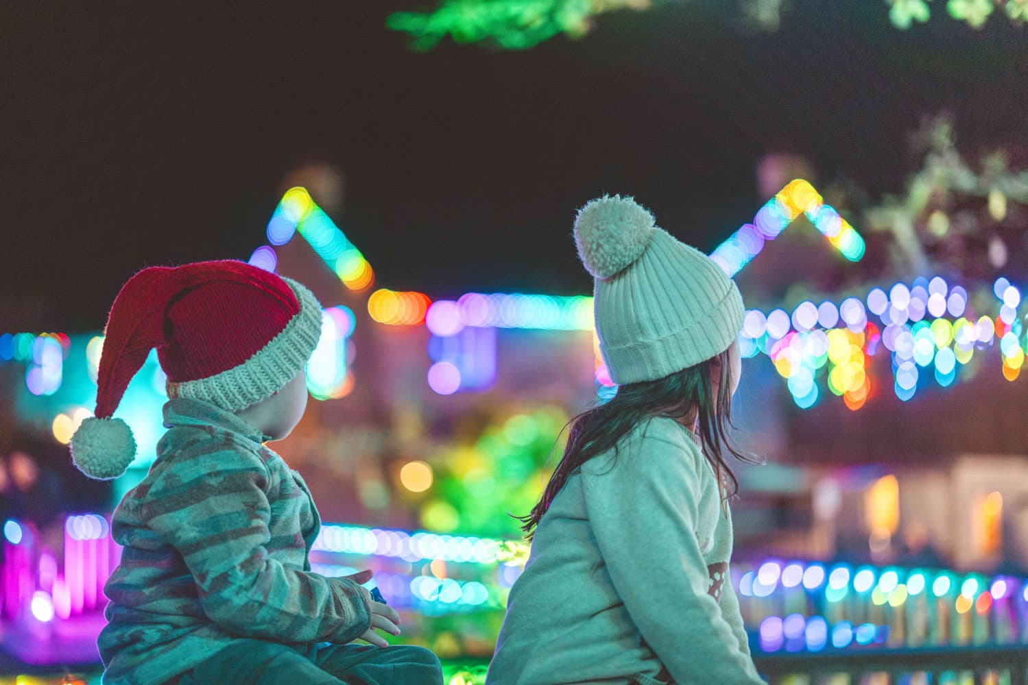 Reindeer Village Children Watching