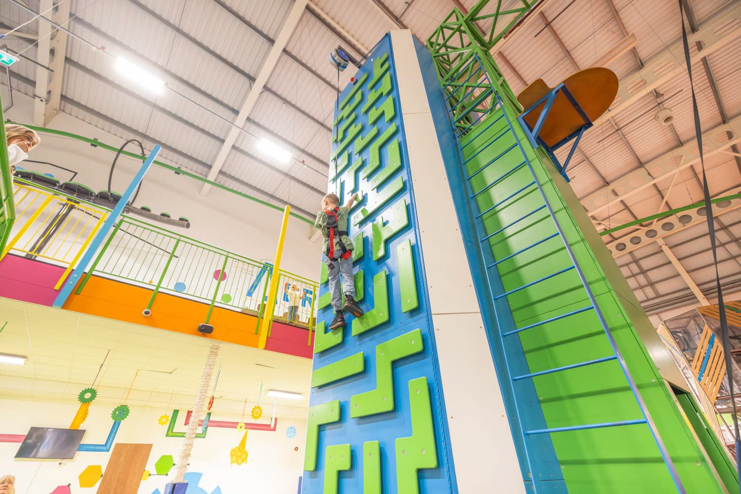Boy Climbing Power Tower