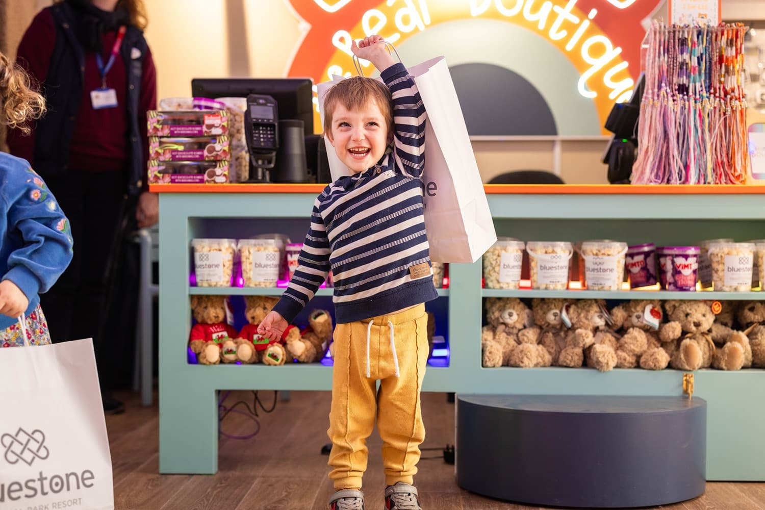 Boy in bear boutique Bluestone