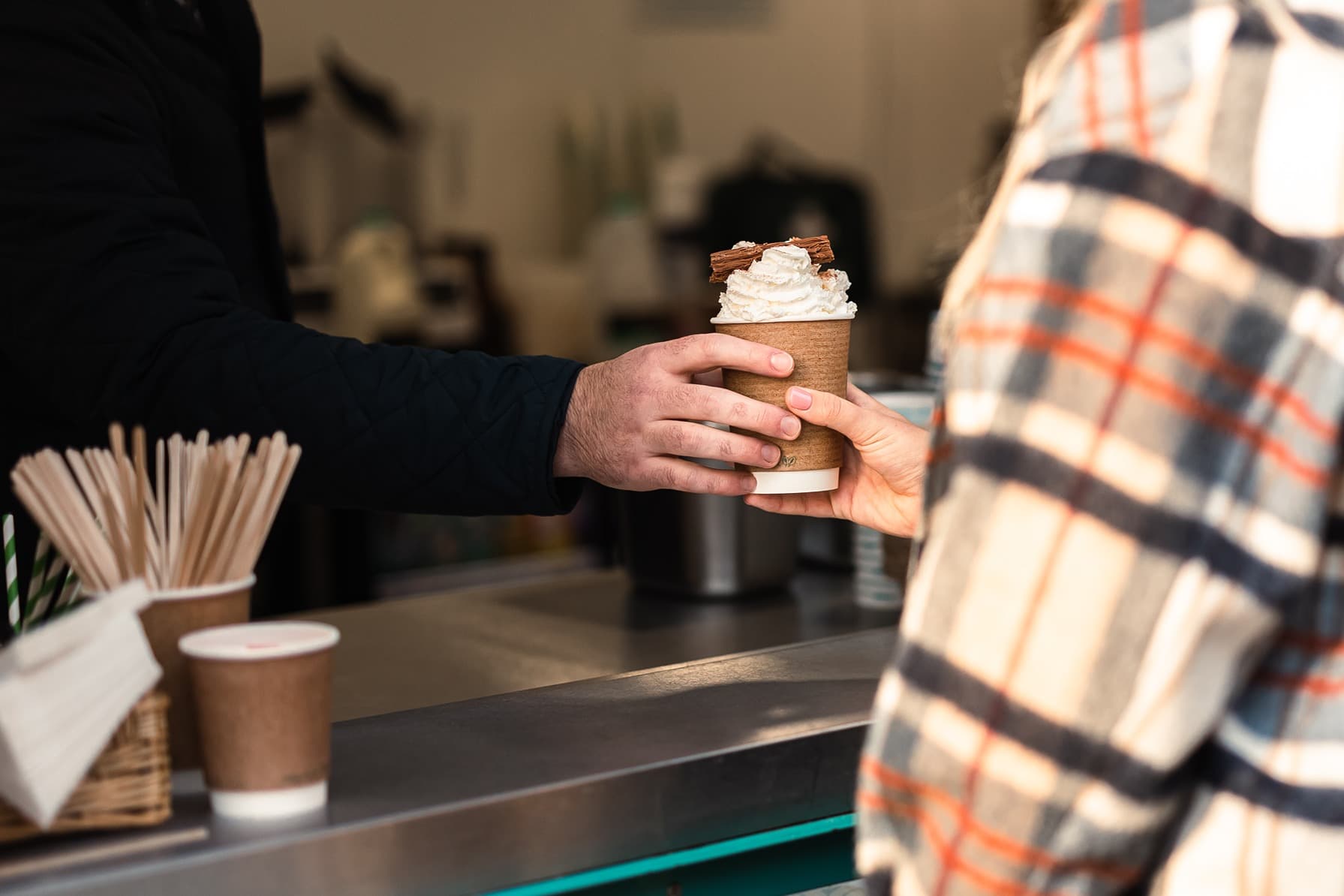 Gardenbox drink with cream and chocolate flake